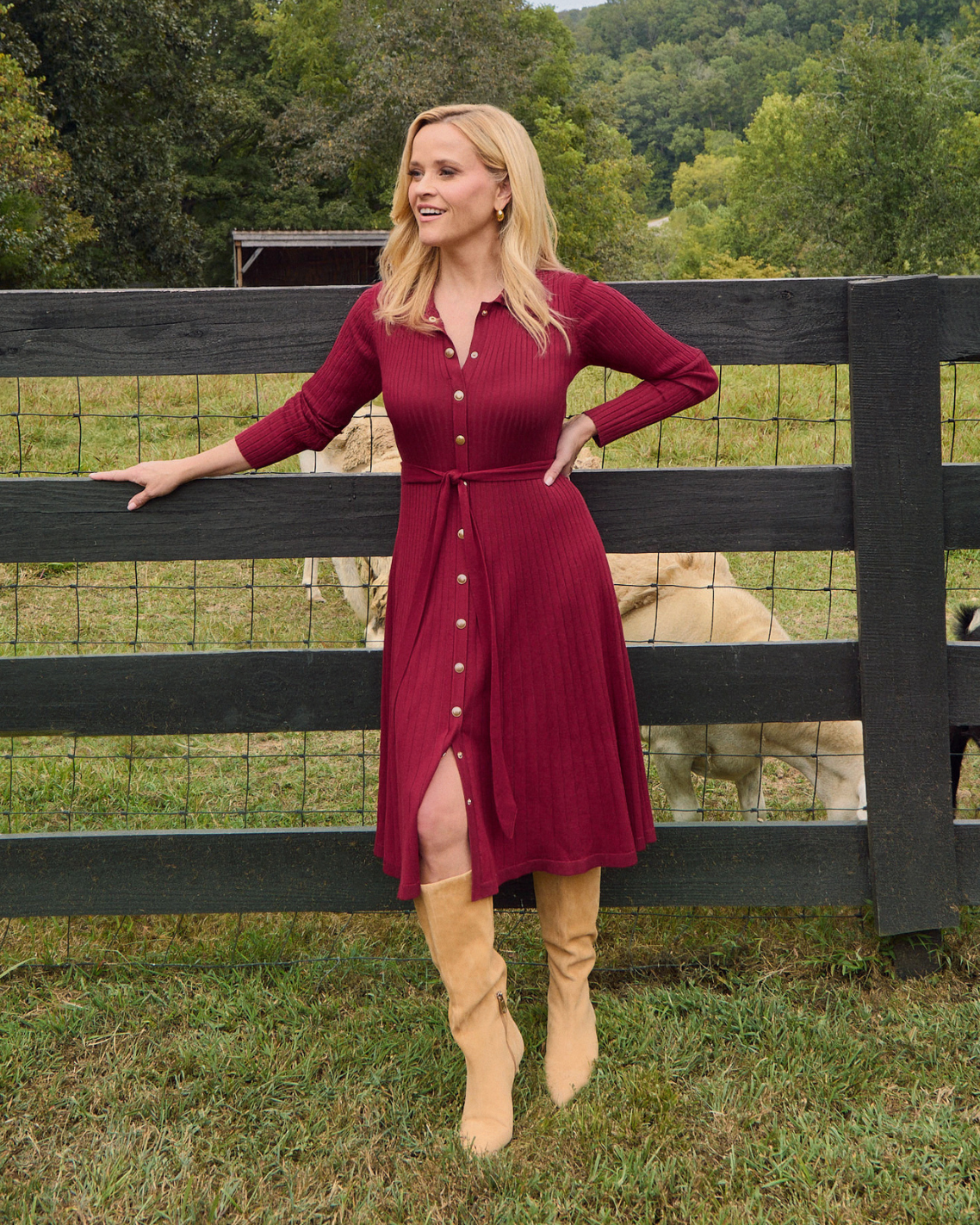 burgundy knit dress Monroe Knit Midi Dress in Burgundy – My Store
