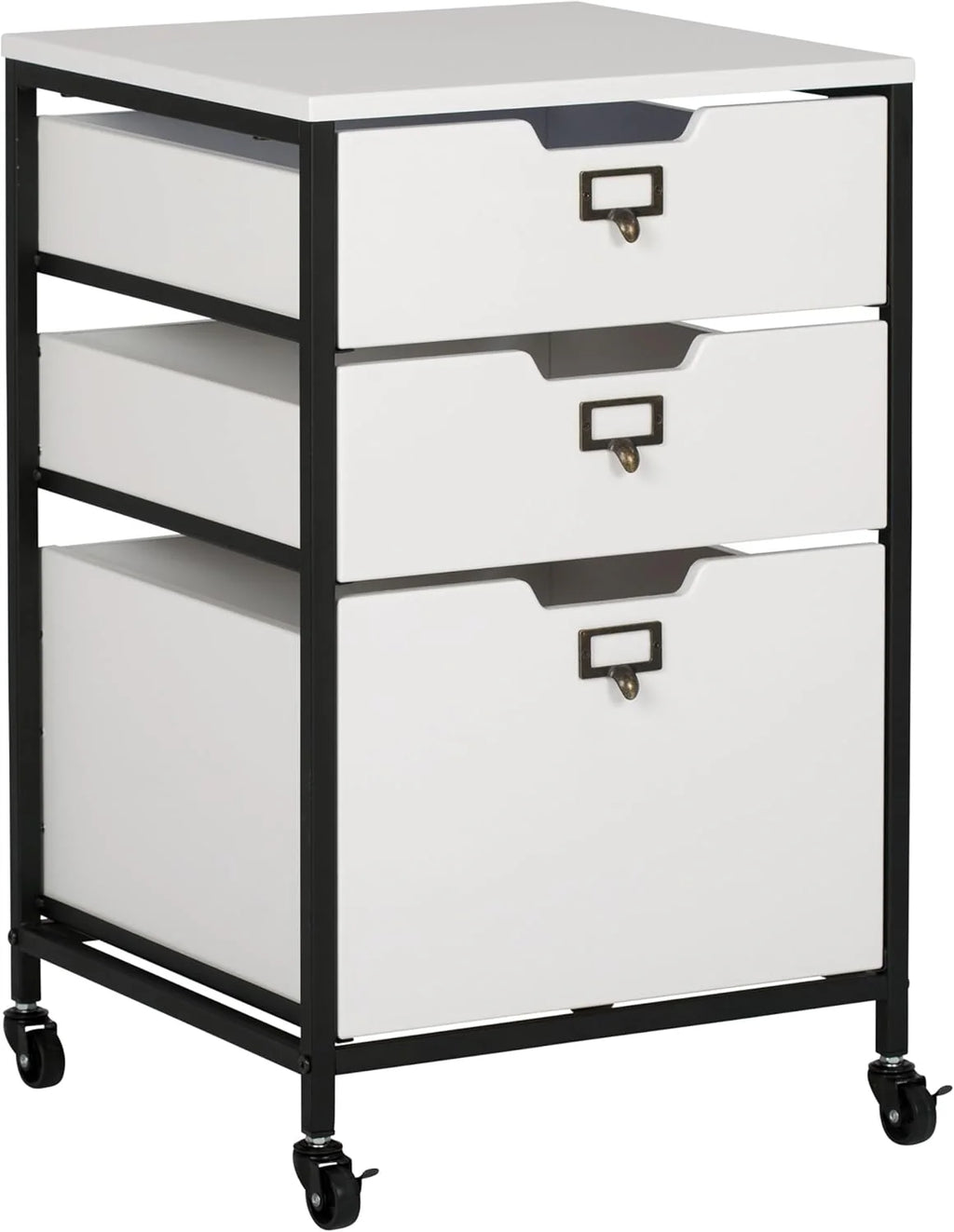 4-layer portable storage organizer box, suitable for bathrooms, kitchens, handicrafts, home offices or laundry rooms. The color is charcoal grey/white.